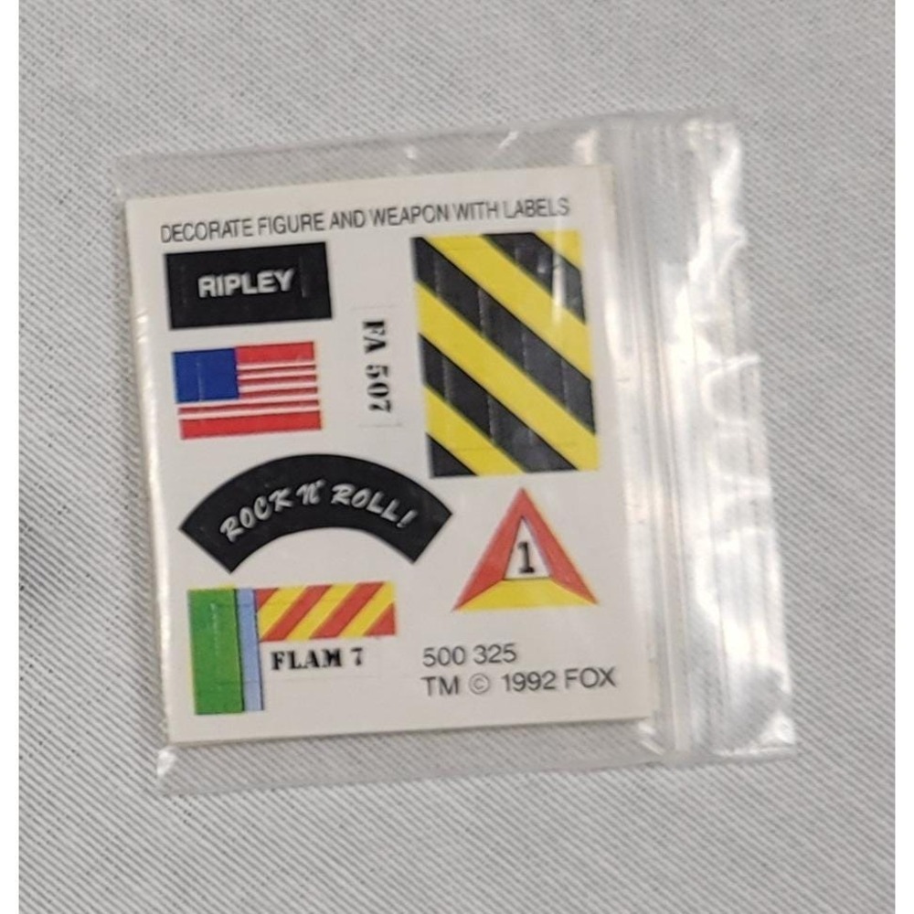 Vintage Unused Original 1992 Kenner Aliens Lt. Ripley Sticker Sheet